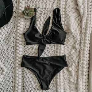 Black high waist bikini